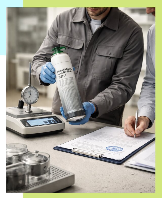 Сертификация монтажной пены в Вичуге от 15239 р. | Алешин-Вчг