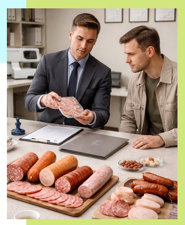 Сертификация колбасных изделий в Вичуге от 7619 р. | Алешин-Вчг