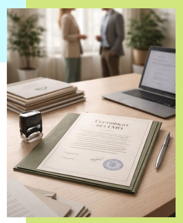 Сертификат без ГМО в Вичуге от 7619 р. оформить срочно Алешин-Вчг