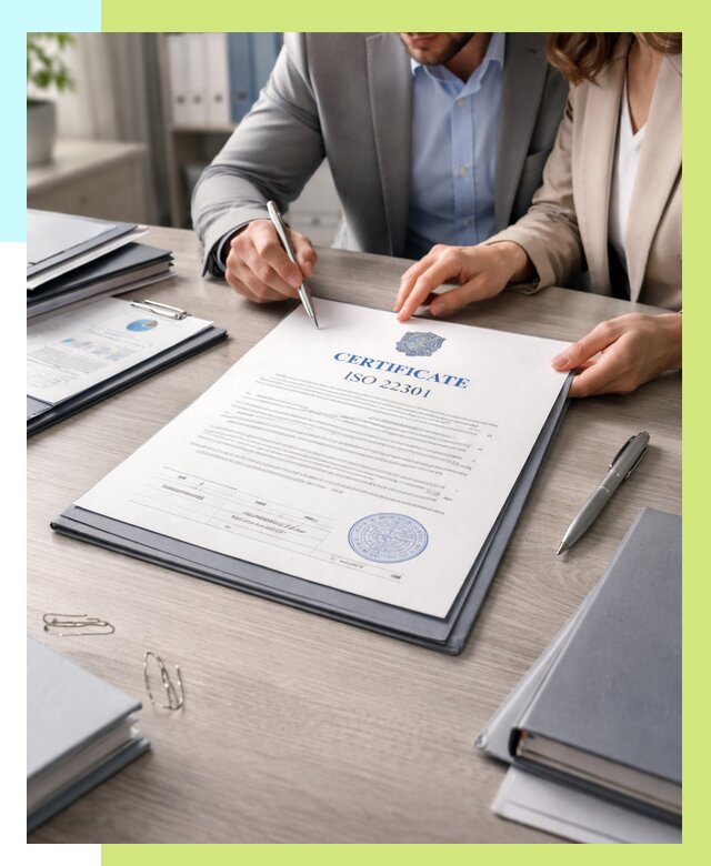 Сертификат ISO 22301 в Вичуге от 45716 р. | Алешин-Вчг срочно